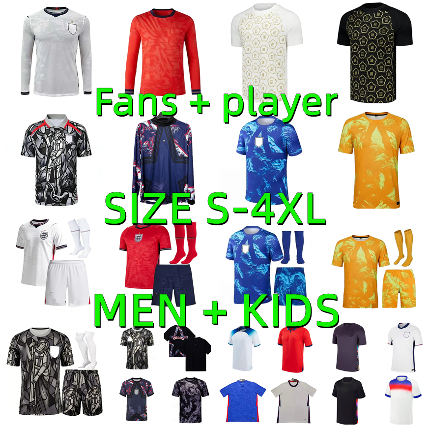 2026 2027 ENGlANDS soccer jerseys 20 21 22 23 24 25 26 27 BELLINGHAM KANE RASHFORD GREALISH MOUNT FODEN SAKA EZE RICE PALMER MADUEKE Men Kids football shirt Long sleeved