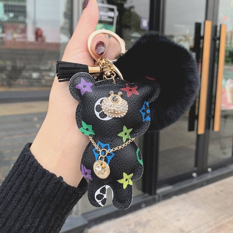 Bag pendant, car keychain, trendy pendant, cute bear, keychain for men and women, couple keychain, backpack decoration gift