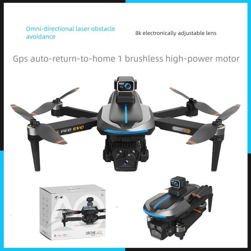 AE8 EVO GPS Drone Brushless Motor 4K HD Camera Auto Return Obstacle Avoidance Long Flight Foldable RC Quadcopter Aerial Photography CKS
