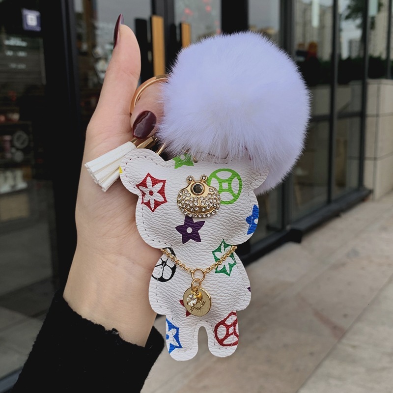 Bag pendant, car keychain, trendy pendant, cute bear, keychain for men and women, couple keychain, backpack decoration gift
