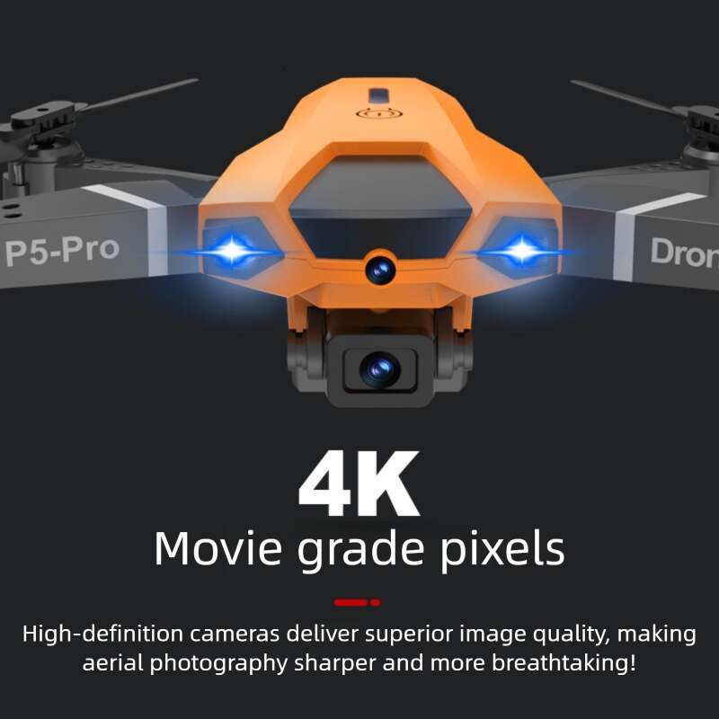 P5 Foldable RC Drone 4K HD Dual Camera Obstacle Avoidance WiFi FPV Optical Flow Long Endurance Aerial Photography Toy CKS
