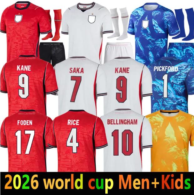 england 2026 world cup Soccer Jersey bellingham palmer eze maguire englandS 26 27 football kits football shirt rashford kane saka rice foden Men Kids Kits