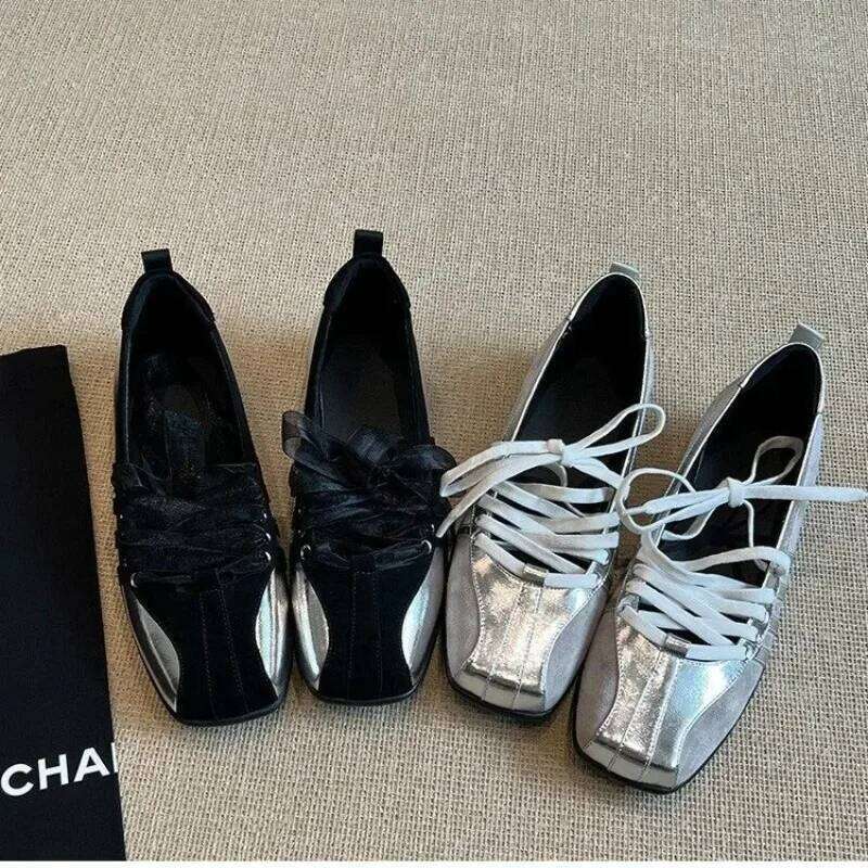 Hot Selling 2026 Ballet Flat Shoes Women's Spring Autumn New Style Low Heel Microfiber Upgraded EVA Insole Rubber Bottom Trendy