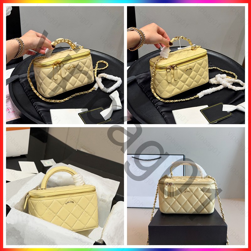 10A Luxury designer cosmetic cc bag women's case makeup bag with mirror vanity bag high quality tote shoulder crossbody handbag fashion leather classic purses wallet