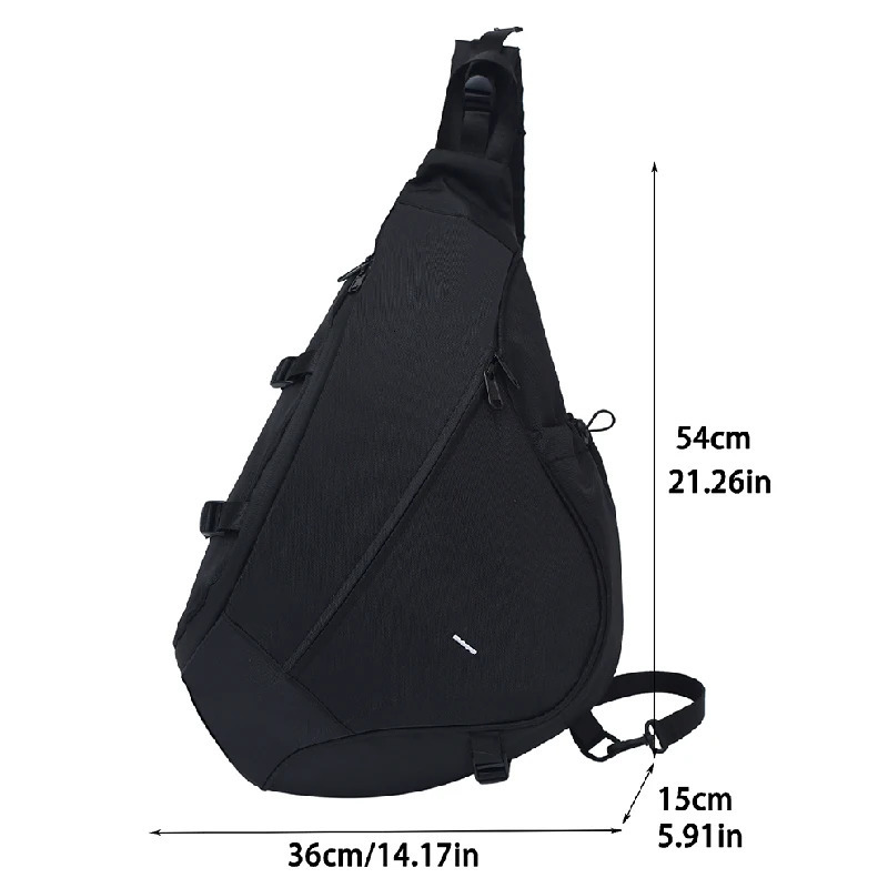 Sling Bags for Men Large Capacity Man Chest Bag Casual Travel Unisex Crossbody Bag Nylon Storage Shoulder Bag Student Backpacks260415BJ - view 4