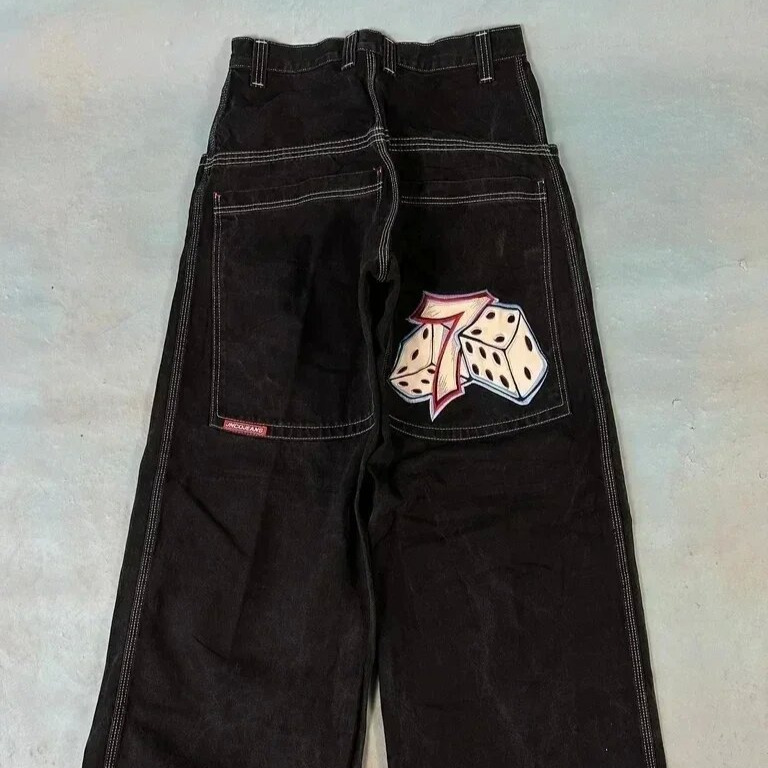 Street Hip-hop Rock Designer Loose Jeans Luxury Fashion Men Retro Print Gothic Harajuku Y2K Men's Casual Sports Pants Casual Pants Essential Basi