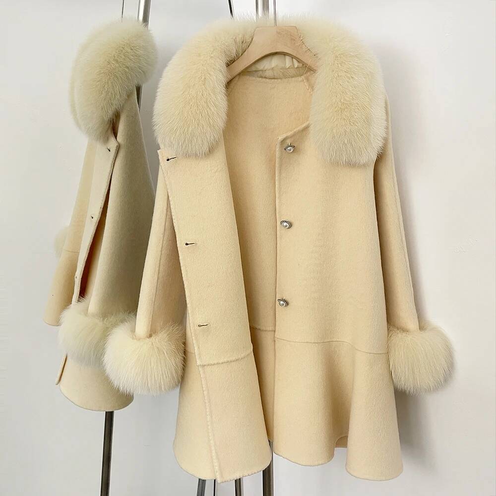 26ss OFTBUY Jacket with Fur Manteau Femme 2026 Wool and Trench Coat Warm Woman Clothes Fashion Winter Korean Reviews Many Outer SANRAN - view 5