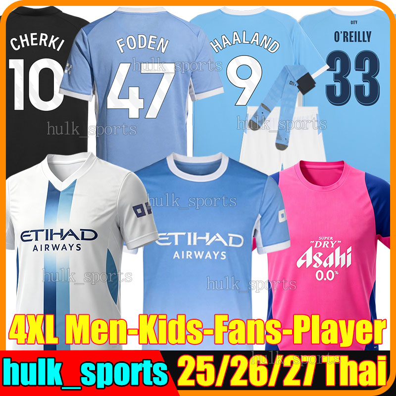 4XL MAN CITY 2026/27 HAALAND soccer jerseys FODEN REIJNDERS CHERKI O'REILLY DOKU SAVINHO MATHEUS N. MARMOUSH RODRIGO SEMENYO men kids kits socks set football shirt