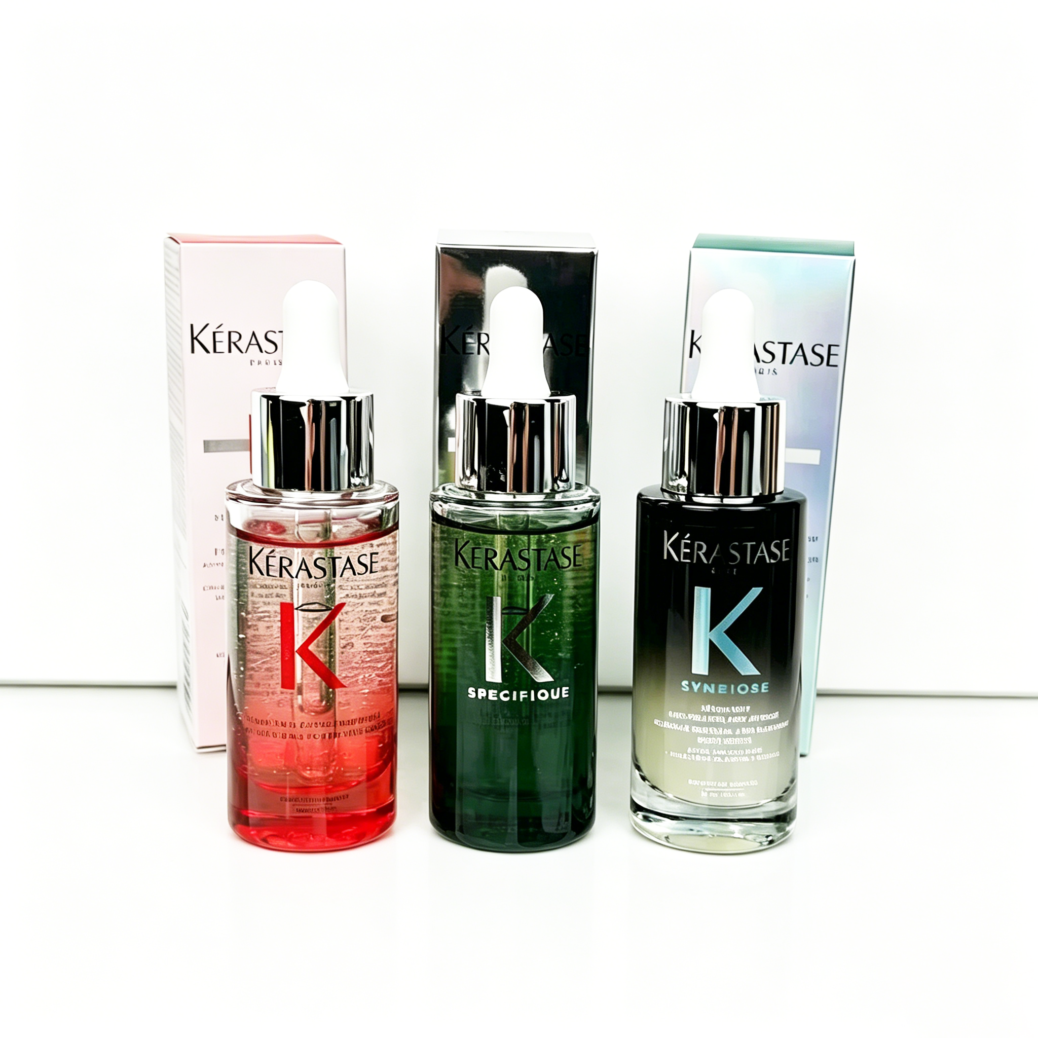 KERASTASE Hair Serum 30ml Oil Control Scalp Soothing Essence Green Pink Bottle Vitality Ginger Scalp Essence Free Dandruff Cleansing Essential Oils Hi