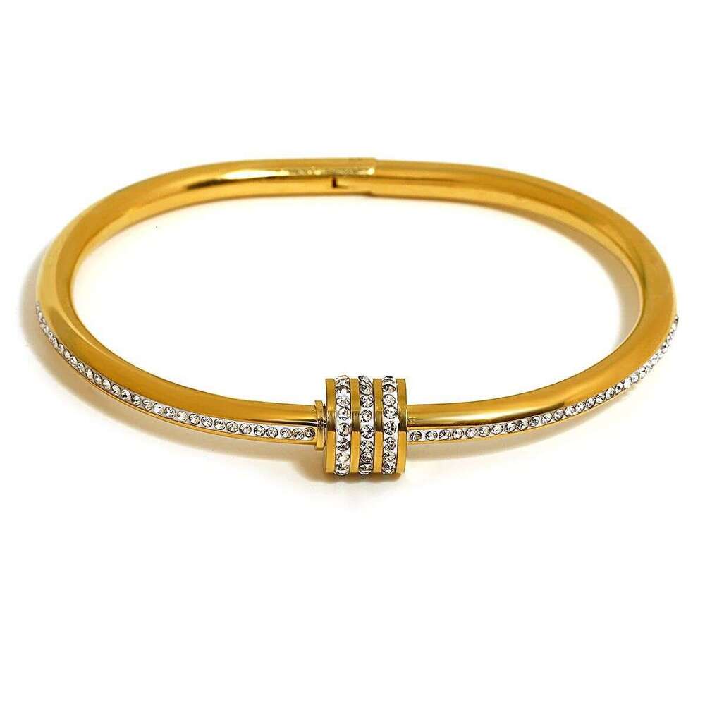 New High-End Full-Diamond Slim-Waist Titanium Steel Bracelet, Fashionable And Elegant, With A Starry Design, Light Luxury, Non-Fading, Wholesale