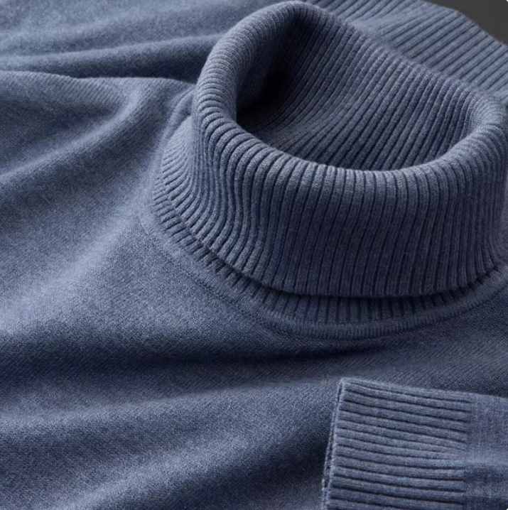 2025 New Mens Knitted Sweaters Solid Color Turtleneck Breathable Pullovers Warm Outdoor Basic Streetwear autumn Business Tops