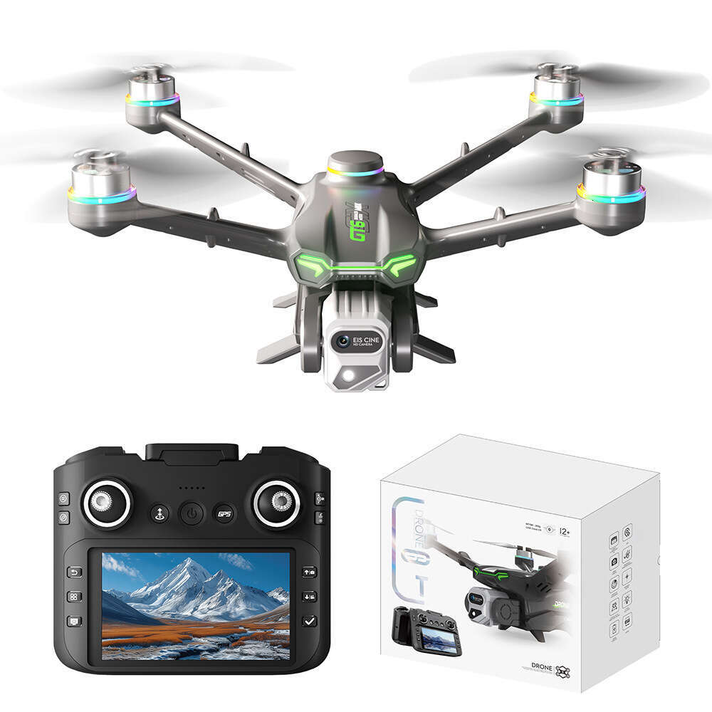GT6 GPS RC Drone HD Aerial Photography Auto Return Home Brushless Motor 5.64 Inch Large Screen Long Flight Quadcopter CKS