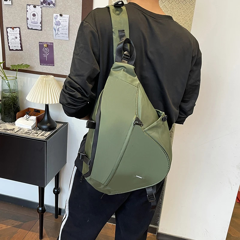 Sling Bags for Men Large Capacity Man Chest Bag Casual Travel Unisex Crossbody Bag Nylon Storage Shoulder Bag Student Backpacks260415BJ - view 7
