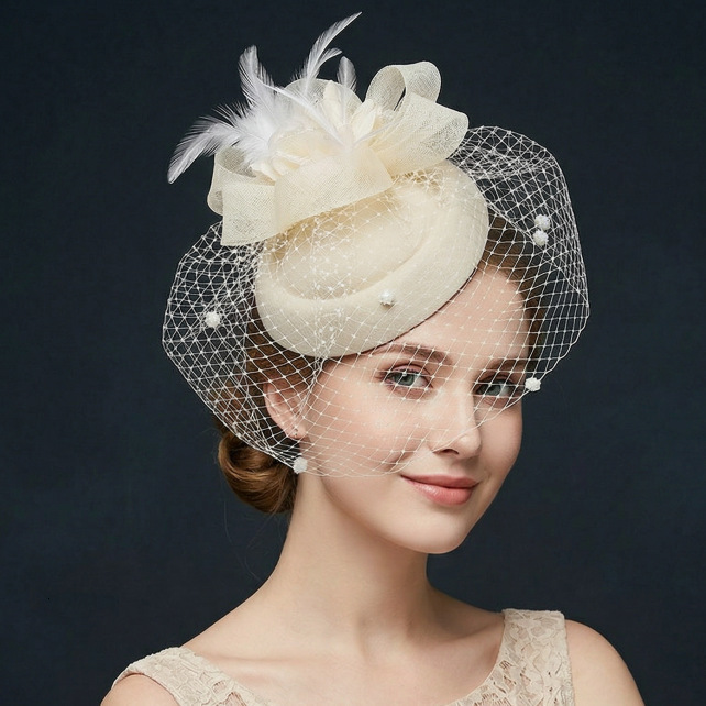 FS Leopard Fascinators Black Pillowcase Cap 100% Australian Wool Felt Wedding Cap Womens Elegant Bow Cocktail Fedoras 241011