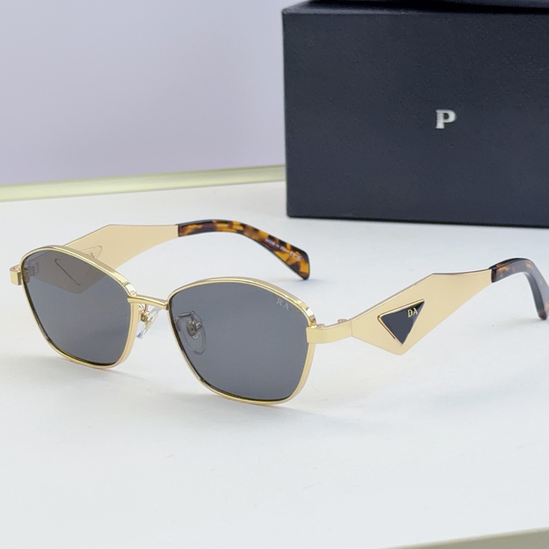 Designer Sunglasses For Women Eyewear Collection Cat Eye Sunglasses Gold Metal Graphite Lens Luxury Brand Daily outfit Glasses SPRD 50 Compatible to Prescription