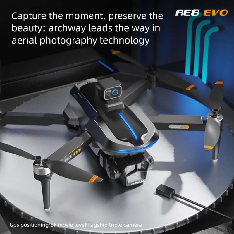 AE8 EVO GPS Drone Brushless Motor 4K HD Camera Auto Return Obstacle Avoidance Long Flight Foldable RC Quadcopter Aerial Photography CKS