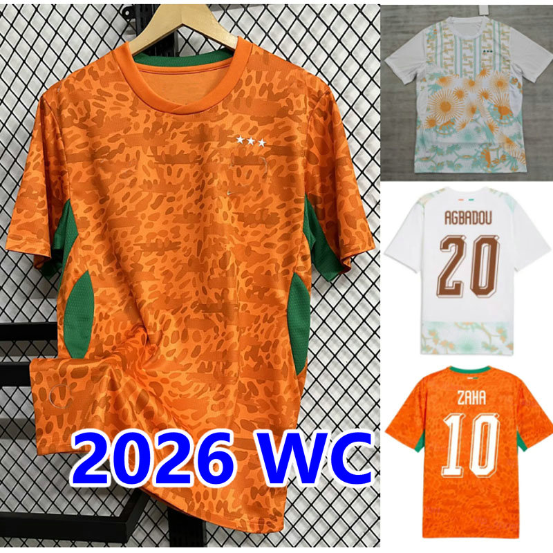 2026 Cote d Ivoire Soccer Jerseys ivory coast world cup jersey DROGBA KESSIE 26 27 maillots de foot DROGBA football shirt ZAHA CORNET men kids Uniforms