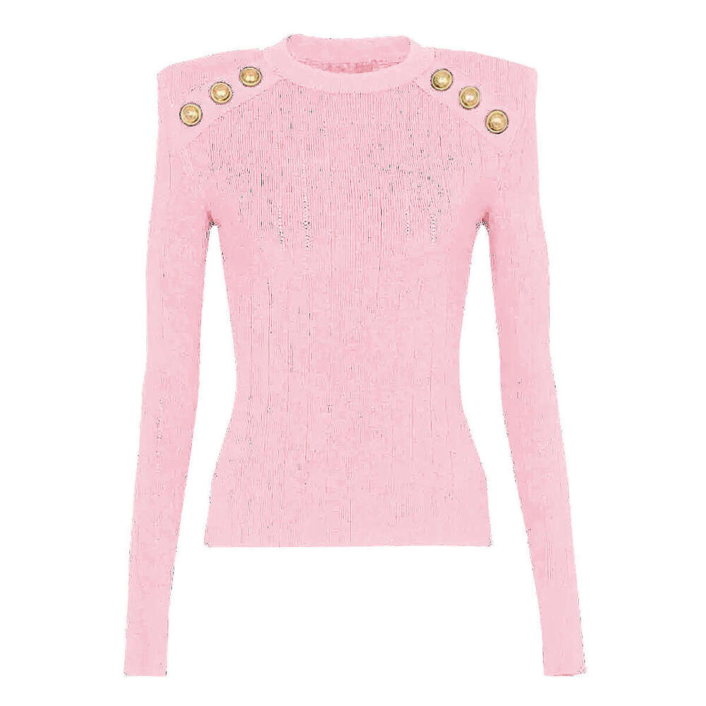 Spring and Autumn New Designer High Quality Classic Multi functional Wool Blended Knitted Black Round Neck A12 Women's Sweater