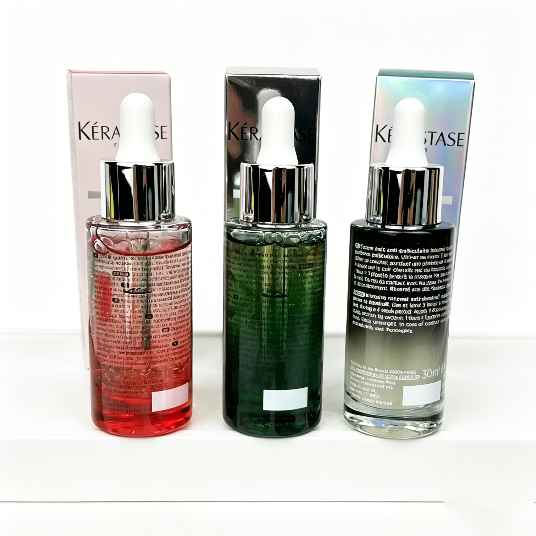 KERASTASE Green Bottle Oil Control Scalp Soothing Essence Pink Bottle Vitality Ginger Scalp Essence Black Bottle Free Dandruff Cleansing Essence High 