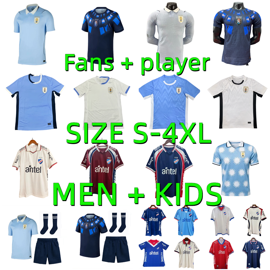 2026 2027 Uruguay Soccer Jerseys 24 25 26 27 L.suarez E.cavani F. Vaerde N. Nandez Player Version National Team Player Version Football Shirts Uniforms Men kids kit