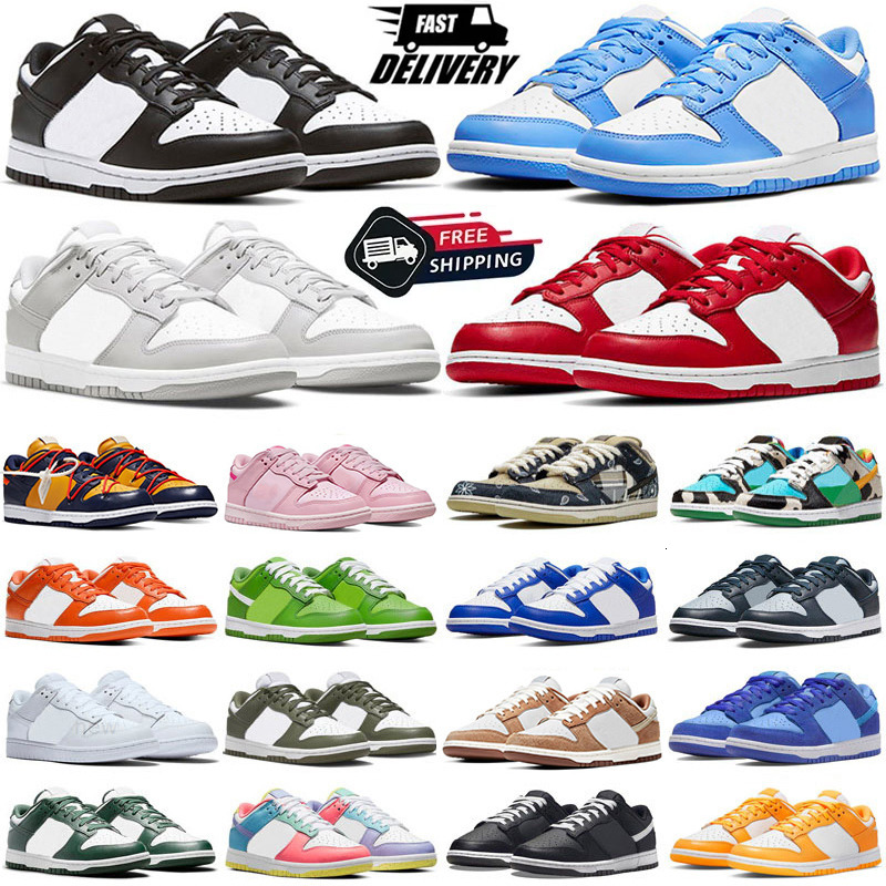 Designers Low running shoes mens womens Black White panda argon cout purple blue orange lobster triple pink medium olive la dodger chunky