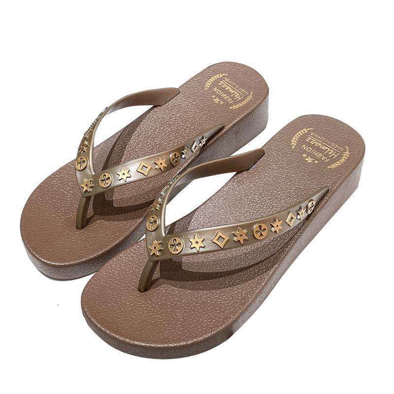 New Trendy Women's Summer Casual Flat Flip-Flops For Outdoor Wear, Fashionable Style Beach Sandals With Thick Soles, Versatile