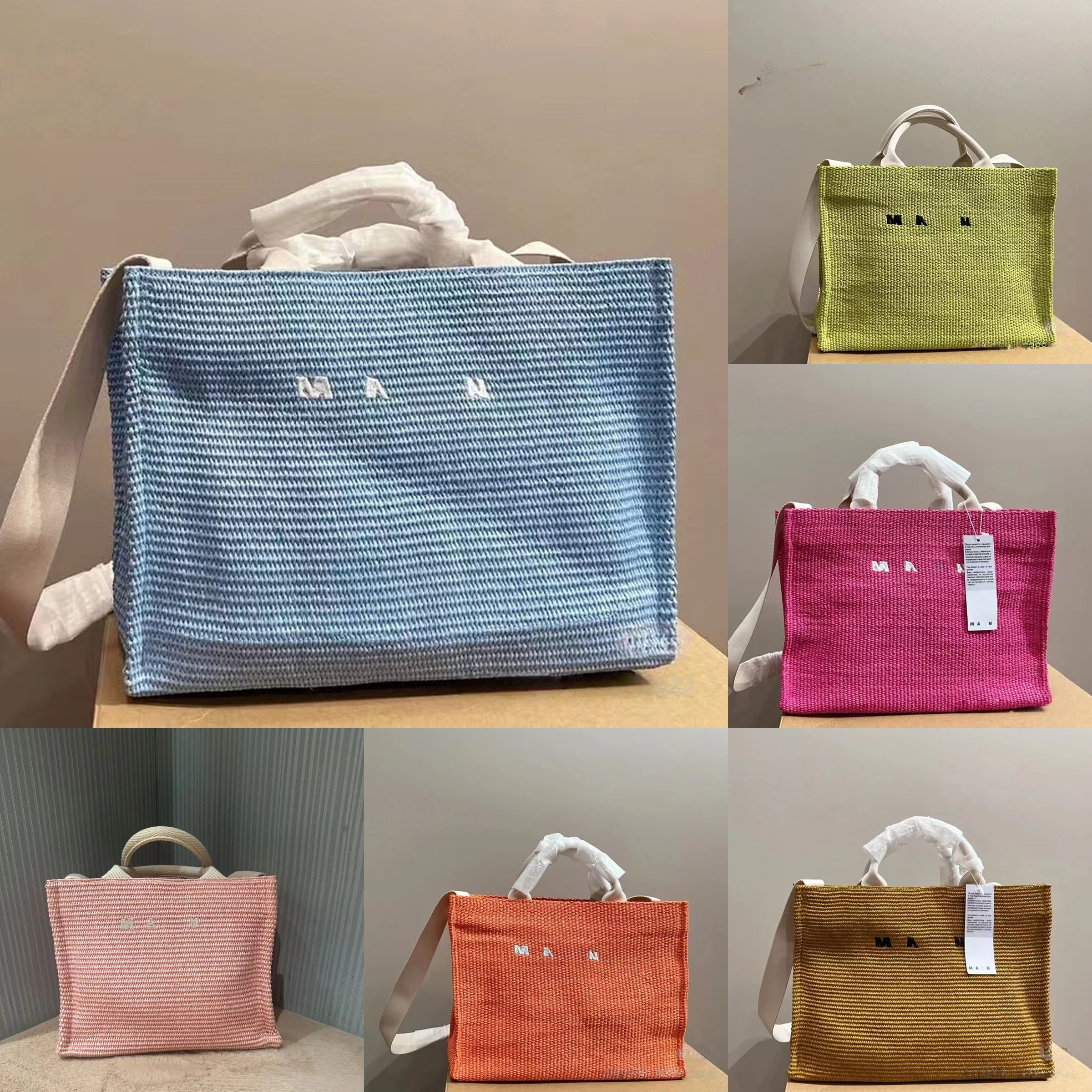 Designer Bag luxury bag letters embroidery Large size tote bag Woven Raffia Basket Bag Shoulder Bag Summer Crossbody bag handbag Straw Bag Shopping Leather Beach Bag