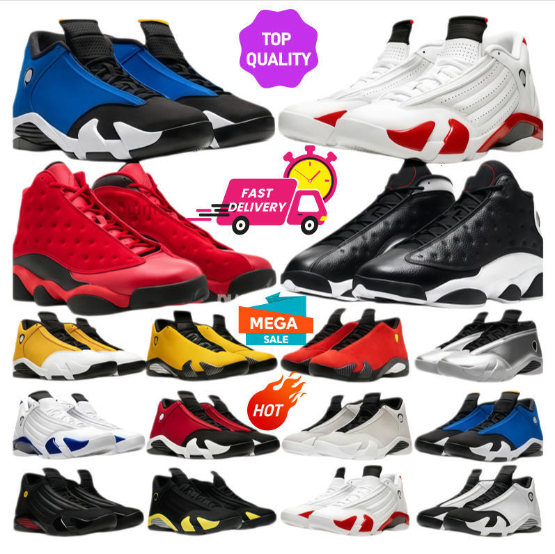 Mens Basketball Shoes 14 Black White Ginger candy cane 14s Winterized gym red Blue moments Hyper Royal trainers sports sneakers dhgates for good price 40-47