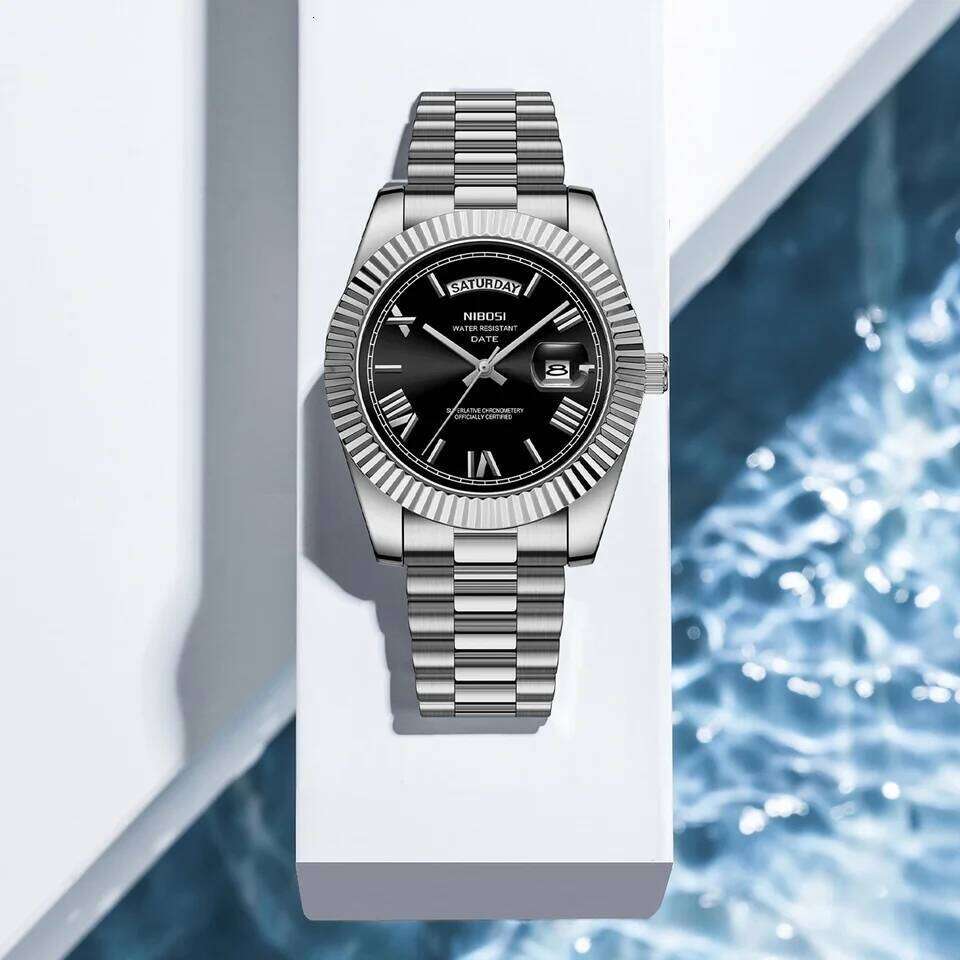NIBOSI Brand Stainless Steel Quartz Watches For Men Luxury Date Display Luminous Fashion Men's Watch relogios masculino 26L0420