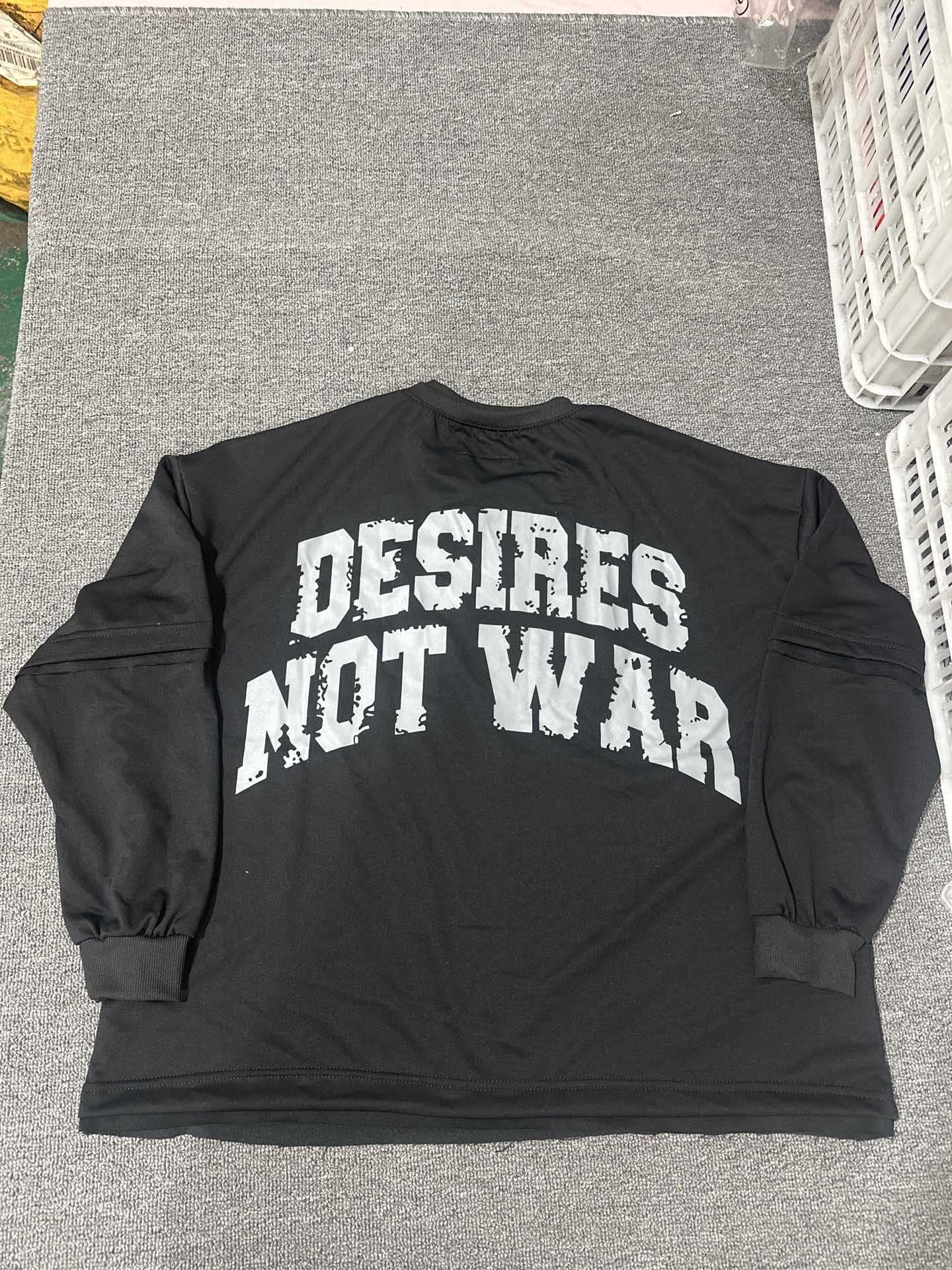 Men's T Shirts Letter Print T-Shirts Rugby Stripe Y2K Retro Loose Shorts Classic Two-piece long-sleeved Garments Loose Men Clothing Vintage T-Shi - view 7