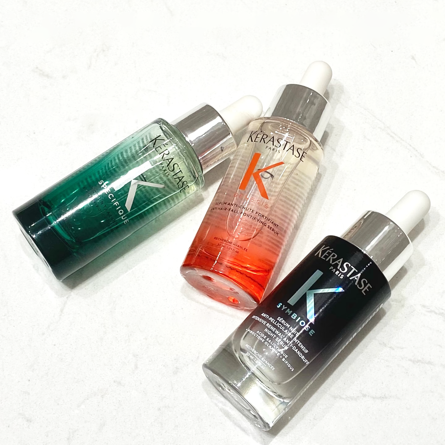 KERASTASE Hair Serum 30ml Oil Control Scalp Soothing Essence Green Pink Bottle Vitality Ginger Scalp Essence Free Dandruff Cleansing Essential Oils Hi