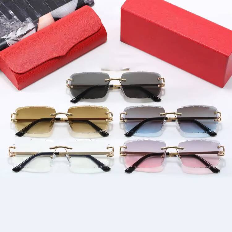 CAR Designer Sunglasses Men and Women Styles Factory Direct Sales Diamond-Cut UV Protection 400 Luxury Retro Brand Sun Glasses
