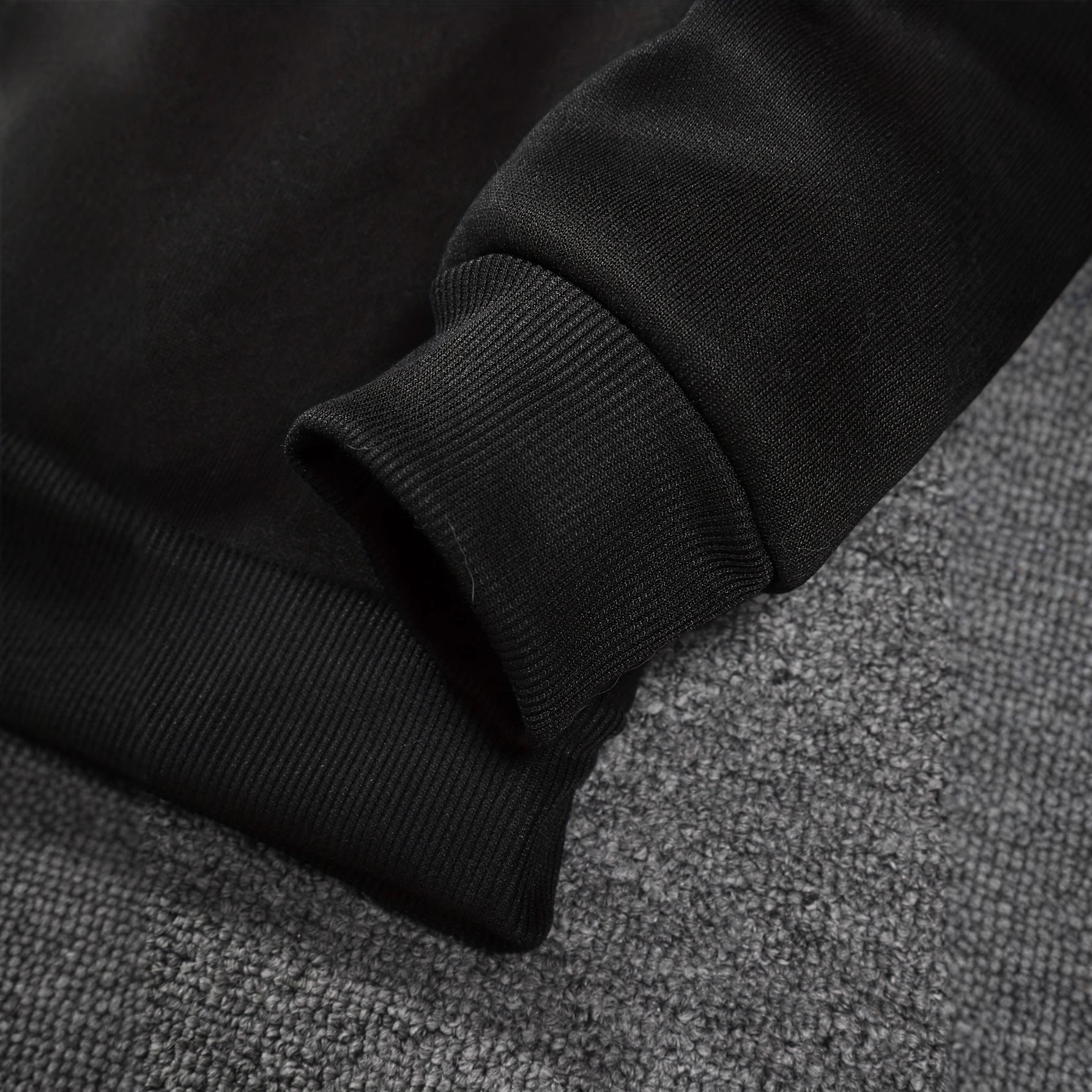 luxurious brand designer mens colormatched casual fashionable black hooded sweatshirt simple white flower pattern new style for men