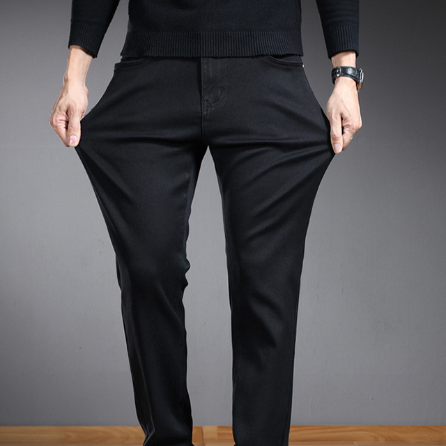 Korean version elastic washed designer tight jeans luxury men's fashion high-quality black retro American business casual pants youth outdoor str