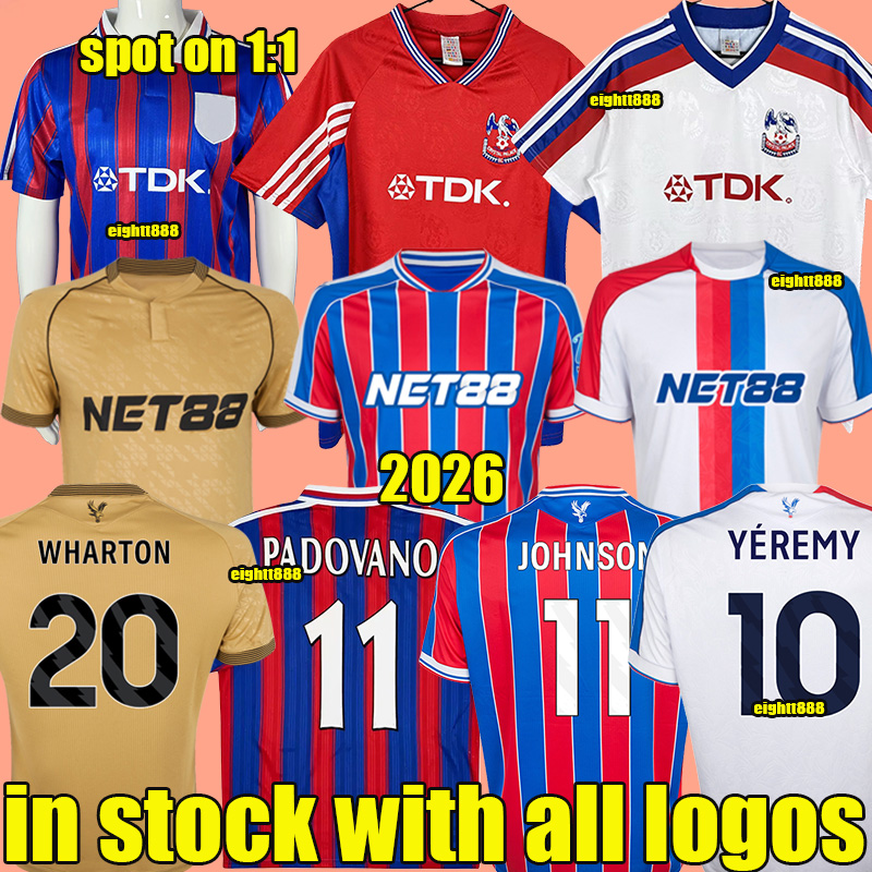 2026 Crystals Palaces Soccer Jersey YEREMY JOHNSON Football Jersey LERMA WHARTON JOHNSON CPFC 2026 NKETIAH MATETA Men PALACEs RETRO 1996 98 99