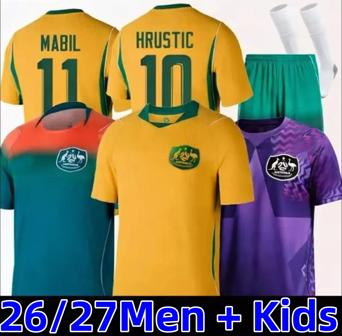 2026 Australia World Cup soccer jerseys 26 27 National Team Cooney-Cross Micah Carpenter Raso Hunt wheeler chidiac Gorry football Shirt FGH MOOY SOUTTAR Men Kids Kit