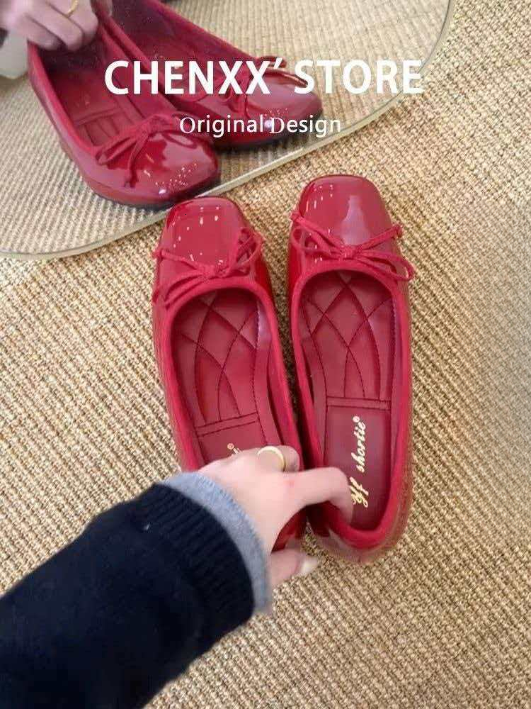 Designer Vintage Butterfly-knot Women Mary Jane Fashion Slip On Party Dress Female Elegant Low Heel Shoes ddmysaturn