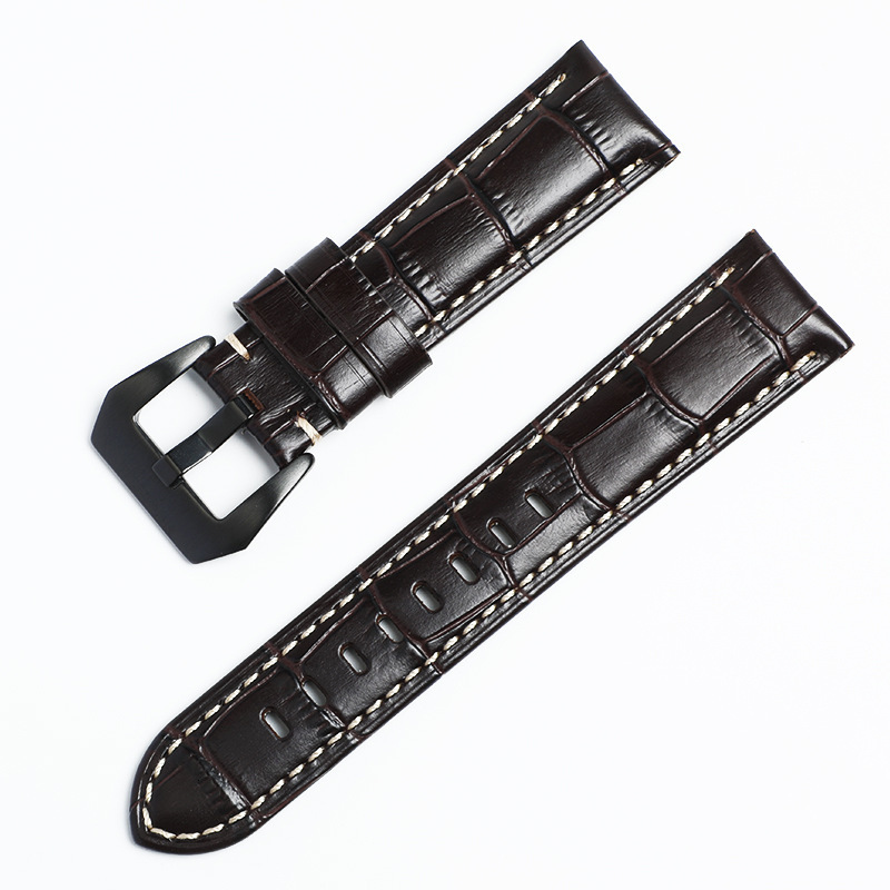 For Panerai 441 1085/1313/111 Cow Leather Watch Strap 22mm 24mm blue Men grain Watch Band cowhide Bracelet Accessories260206