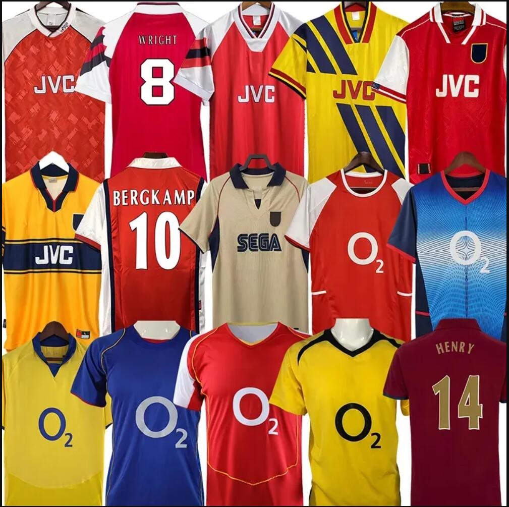 RETRO Soccer Jersey vintage classic Football Shirt kit HENRY BERGKAMP 88 90 91 92 93 94 95 96 97 98 00 01 02 03 04 05 06 WRIGHT PERSIE VIEIRA MERSON ADAMS Uniforms