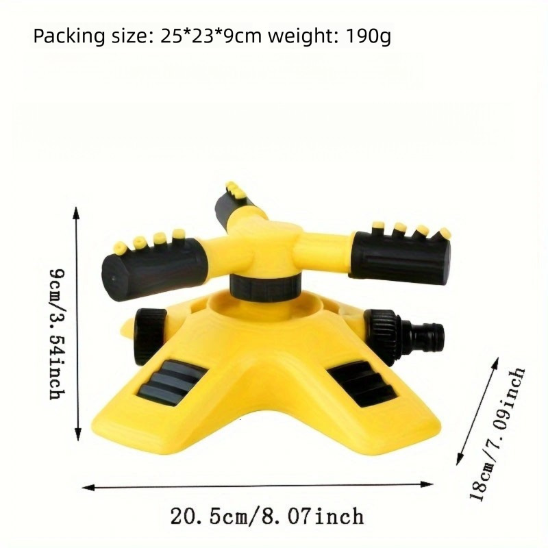 360 degree automatic rotating sprinkler, nursery irrigation rotating three-way sprinkler series sprinkler, watering plants