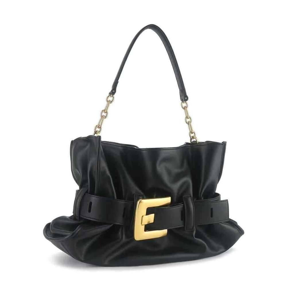 2026 New Anthe Soft Leather Ruched Tote Bag Women Genuine Leather Large Capacity Underarm Shoulder Bag For Commute SENYY