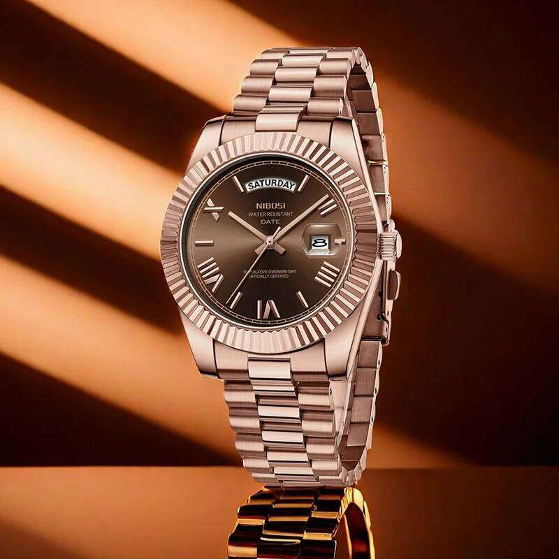 NIBOSI Brand Stainless Steel Quartz Watches For Men Luxury Date Display Luminous Fashion Men's Watch relogios masculino 26L0420