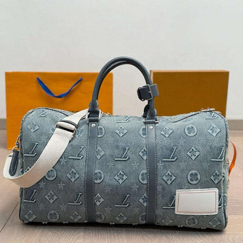 NEW Luxury Designer duffle sports travel bags womens Genuine Leather tote trunk crossBody Shoulder Bag handle large luggage