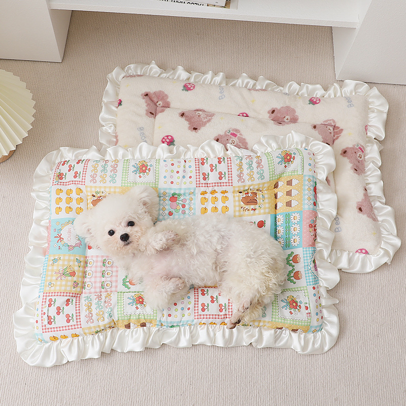Pet Sleeping Mat Dog Bed Cat Bed Thickened Blanket Pad for Dogs Cats Winter Warm Washable Dog Mattress Pet Blanket Pet Supplies 250311