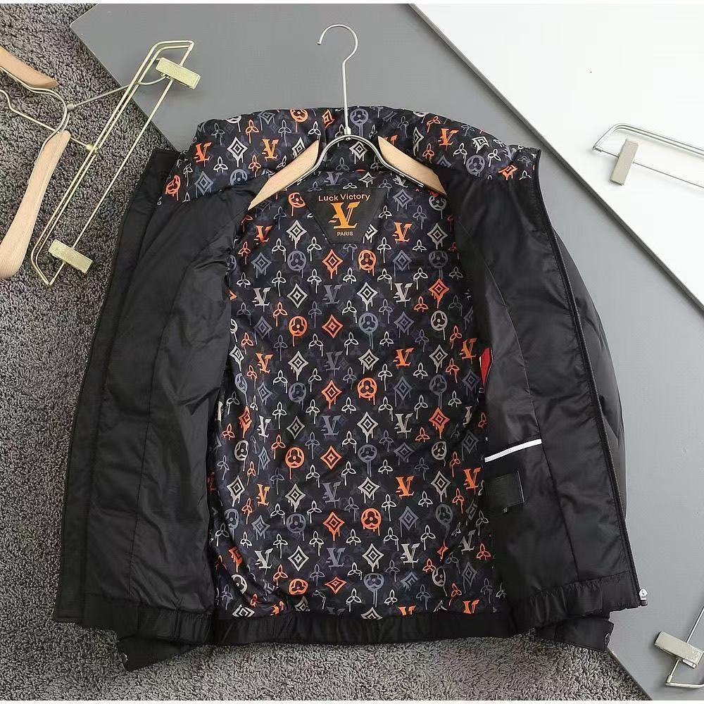 2026 New Style Men's Luxury Trendy Fashion Notched Collar Down Jacket For Young Trendy Casual Wear Thick Letter Patterned White Duck Down Coat - view 5