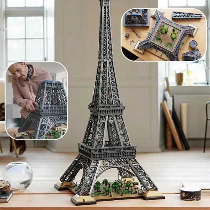 10001Pcs Eiffel Tower Bulding Blocks 15M 10307 Tall Model Bricks PARIS Architecture for Birthday Kids GiftsT260420