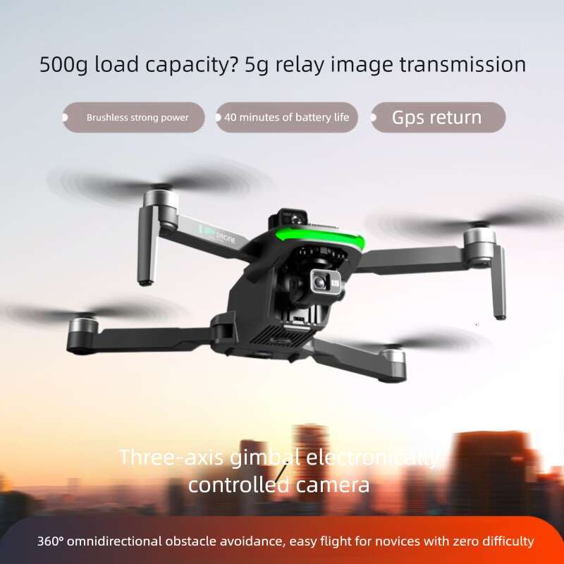 S155 RC Drone with 3-Axis Gimbal HD Camera, GPS Auto Return, Obstacle Avoidance, 4K Quadcopter Professional Foldable Drone CKS