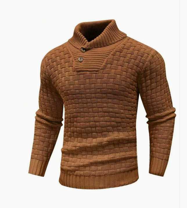 Men Sweater Winter Knitted Crew Neck Warm Soft Long Sleeve Pullover Edge Comfortable High Quality Top