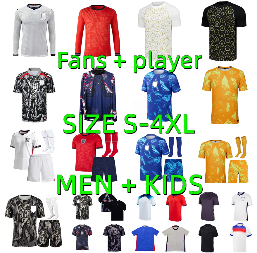 2026 2027 ENGLAND soccer jerseys KANE STERLING RASHFORD GREALISH MOUNT FODEN SAKA 24 25 26 27 BELLINGHAM HENDERSON national football shirt men kids Player version