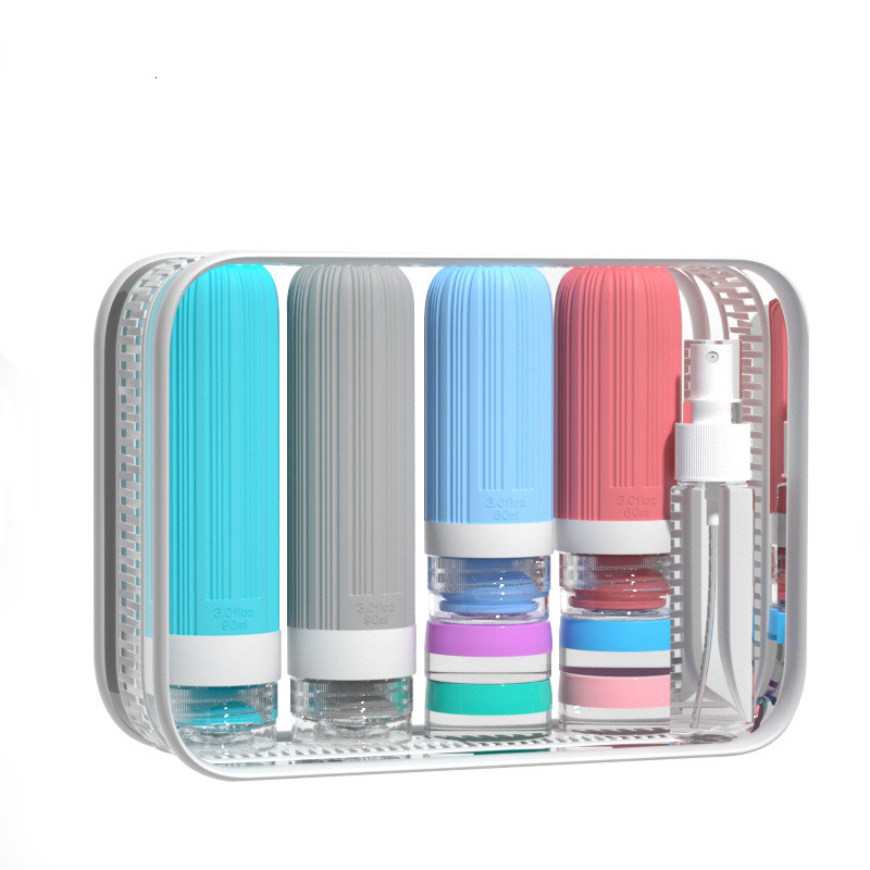 New set of silicone split bottle shampoo and shower gel storage bottle portable travel sample